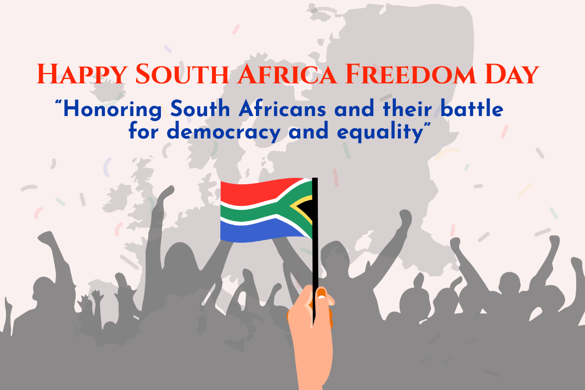 South Africa Freedom Day Postcard Template