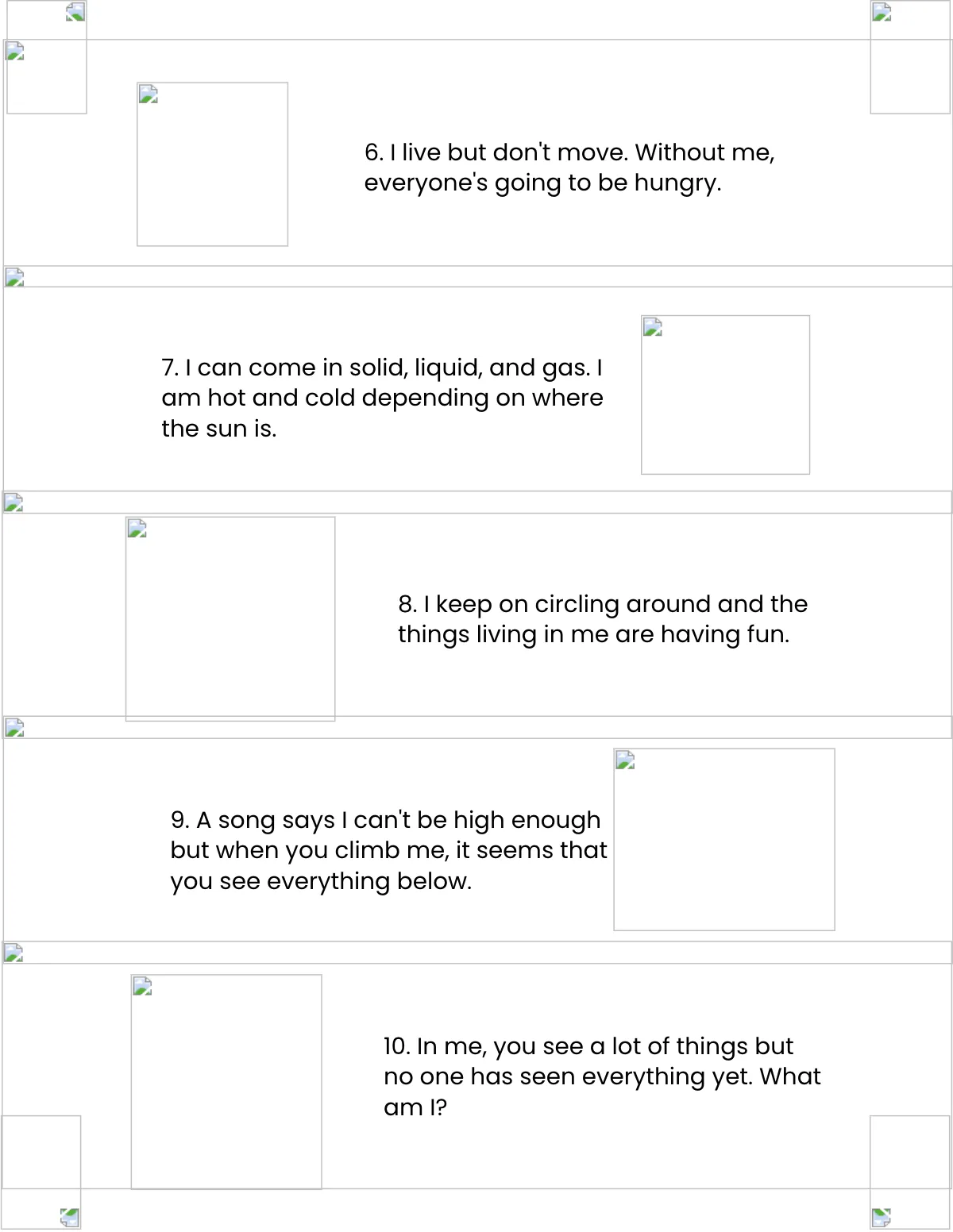 Free Earth Riddle Template to Edit Online