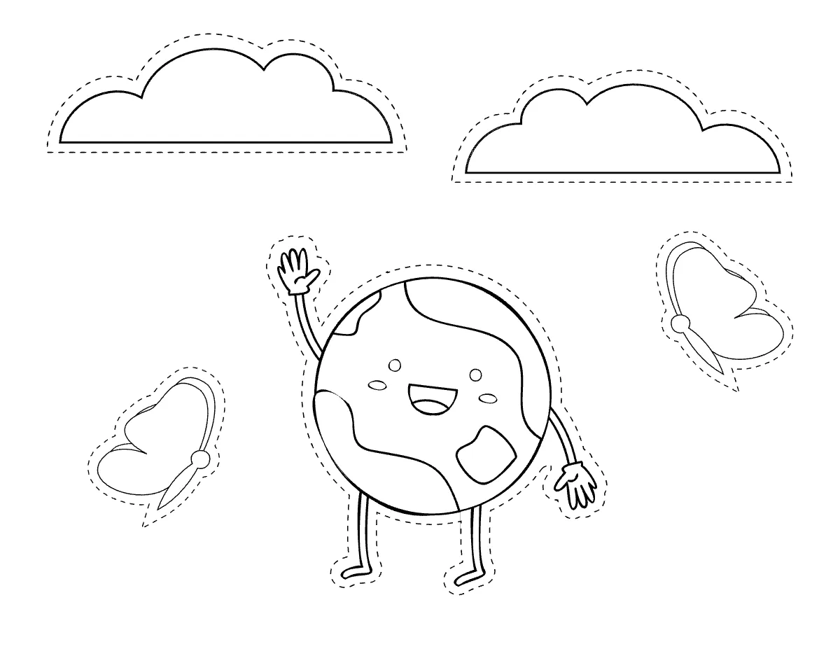 Free Earth Cutout Template to Edit Online