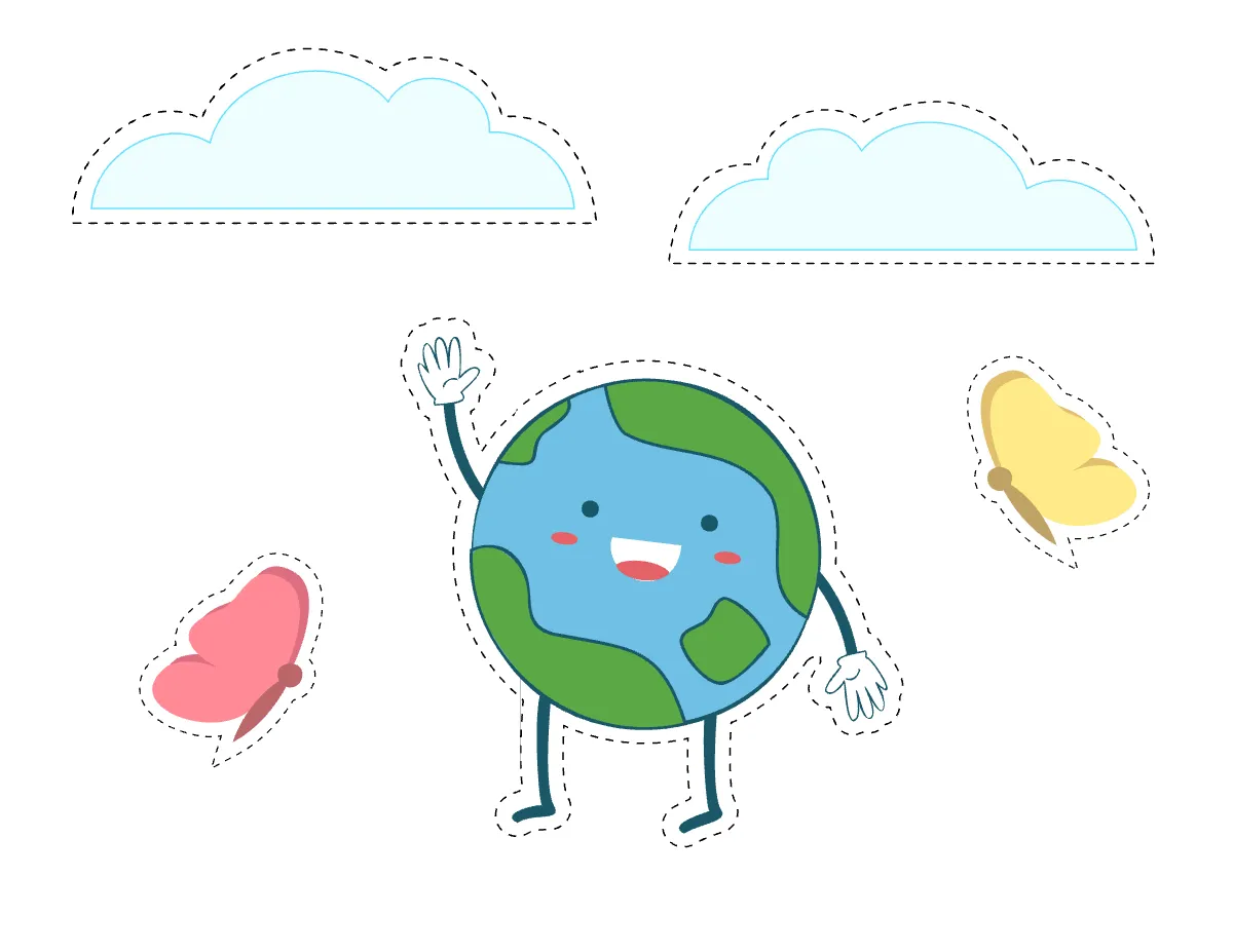 Free Earth Cutout Template to Edit Online