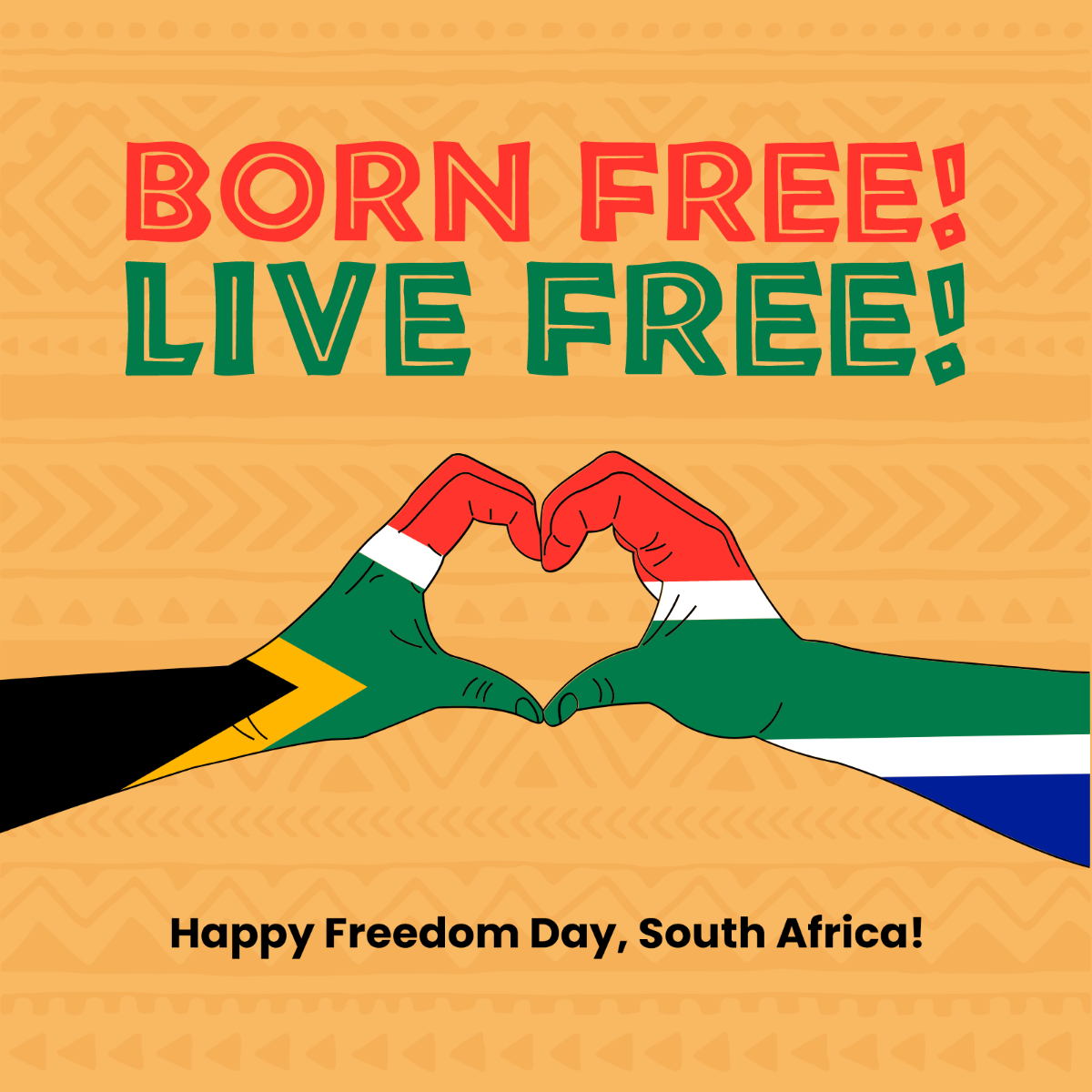 South Africa Freedom Day Whatsapp Post Template
