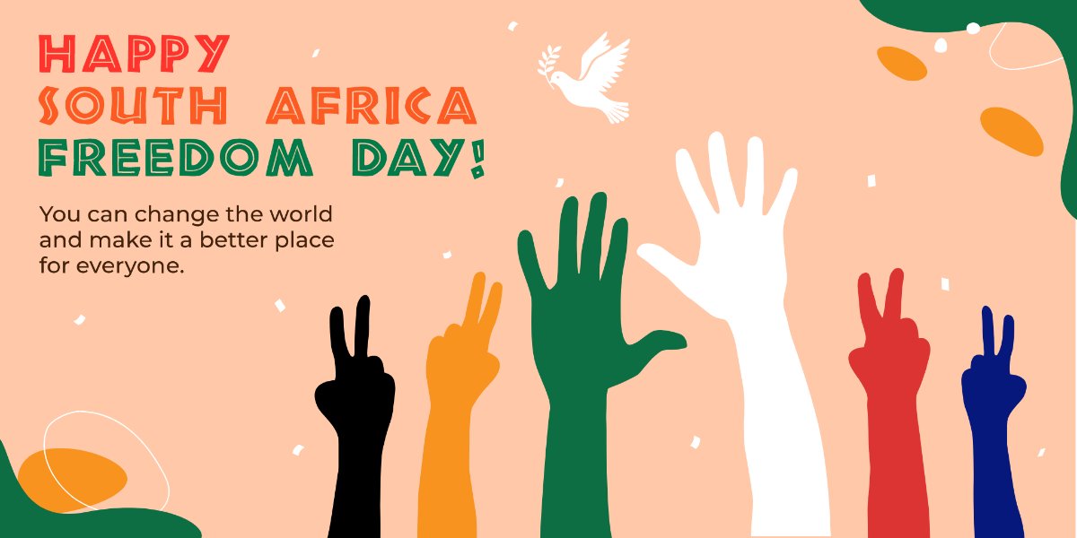 South Africa Freedom Day Twitter Post  Template