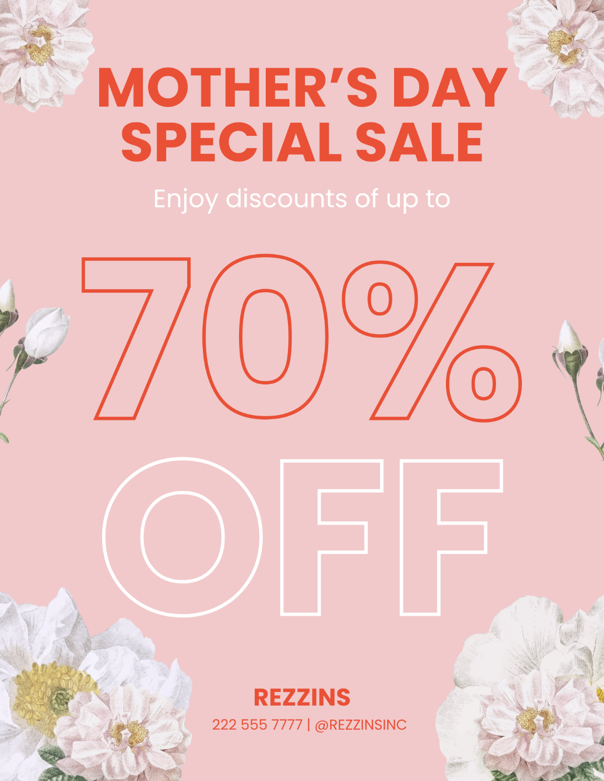 Sale Mother 27s Day Flyer Template - Edit Online & Download