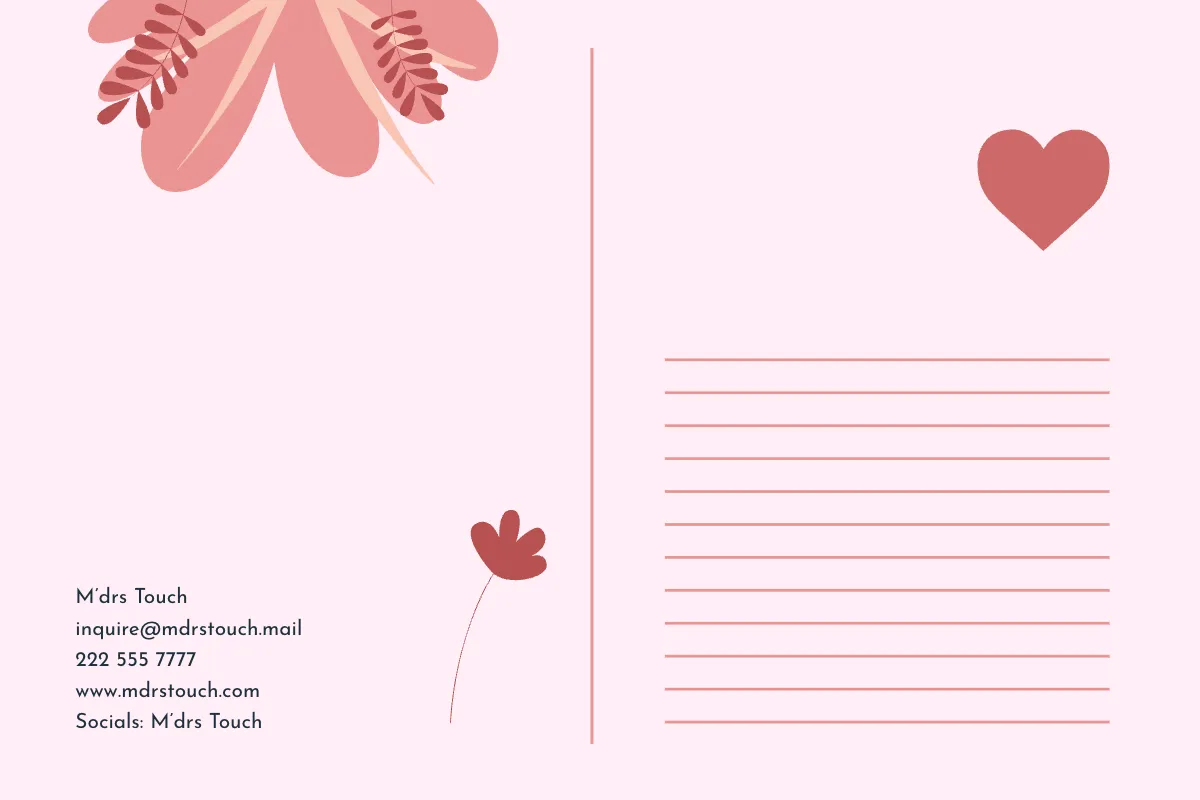 Free Mother Postcard Template to Edit Online