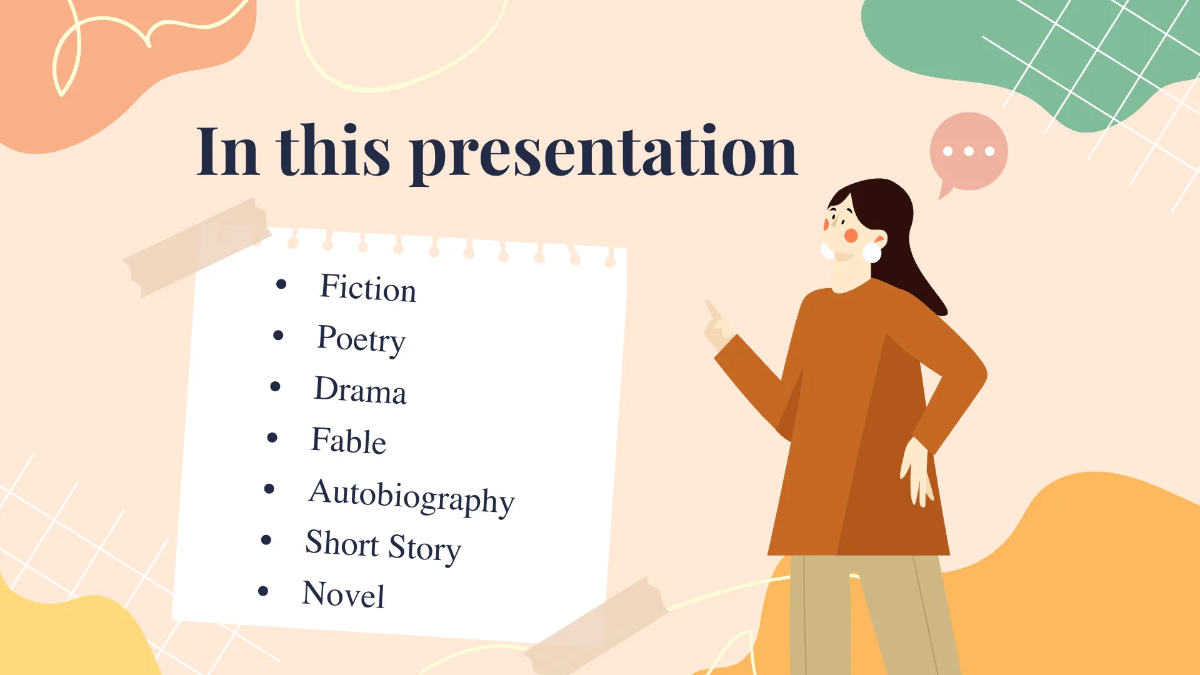 Free Simple Literature Presentation Template to Edit Online