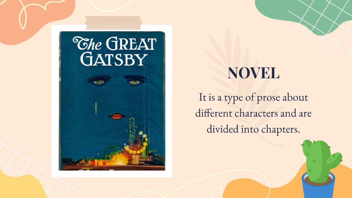 Free Simple Literature Presentation Template to Edit Online