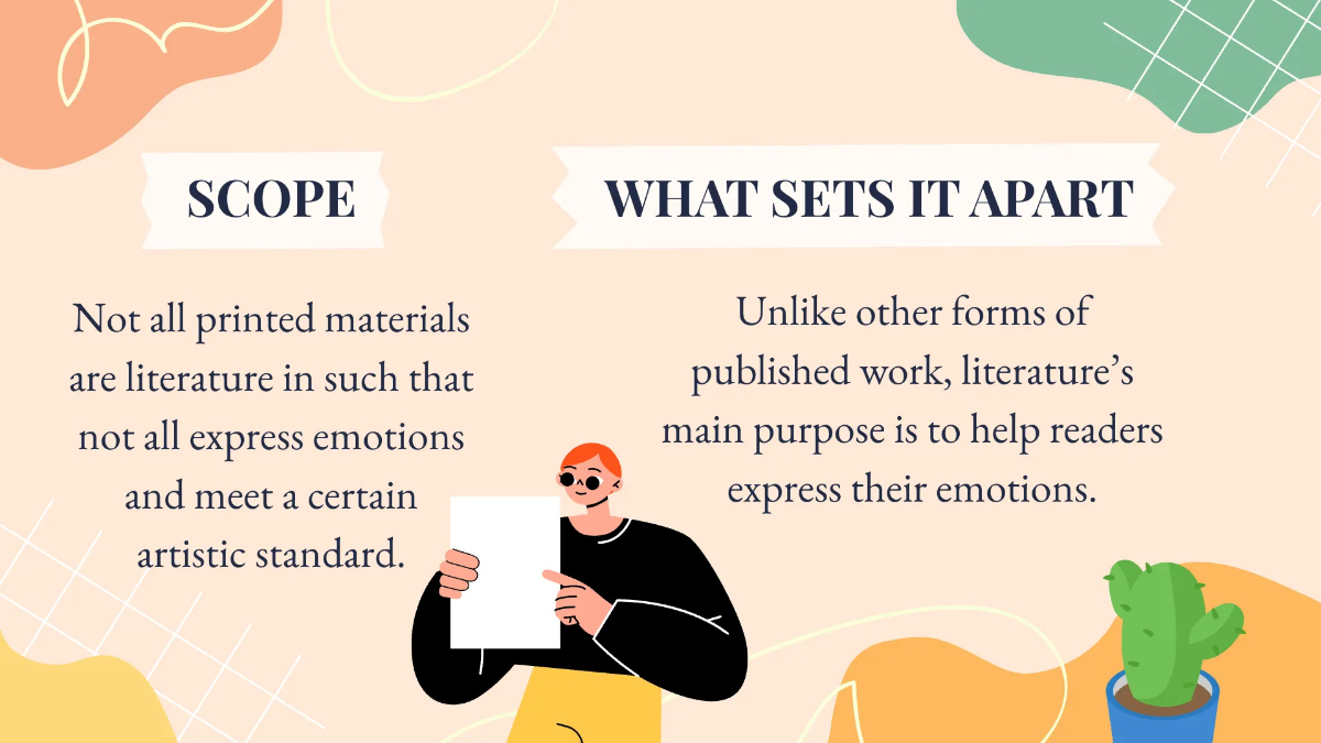 Free Simple Literature Presentation Template to Edit Online