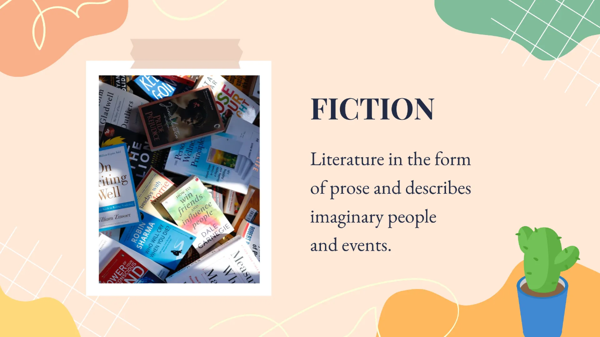 Free Simple Literature Presentation Template to Edit Online