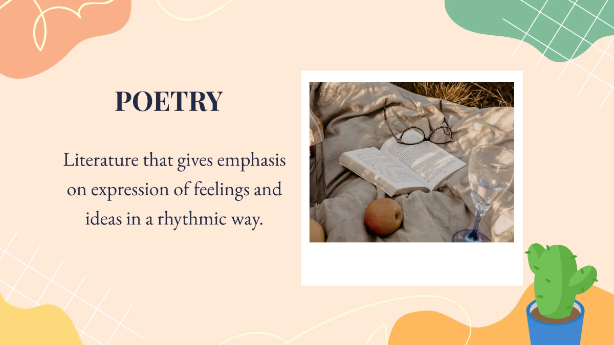 Free Simple Literature Presentation Template to Edit Online