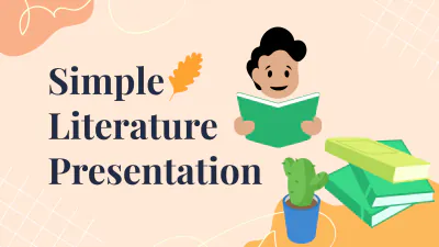 Free Simple Literature Presentation Template to Edit Online