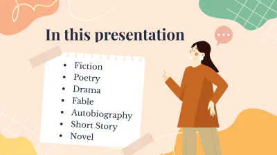 Free Simple Literature Presentation Template to Edit Online