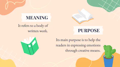 Free Simple Literature Presentation Template to Edit Online
