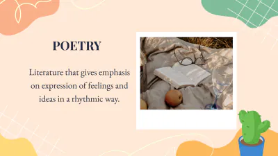 Free Simple Literature Presentation Template to Edit Online