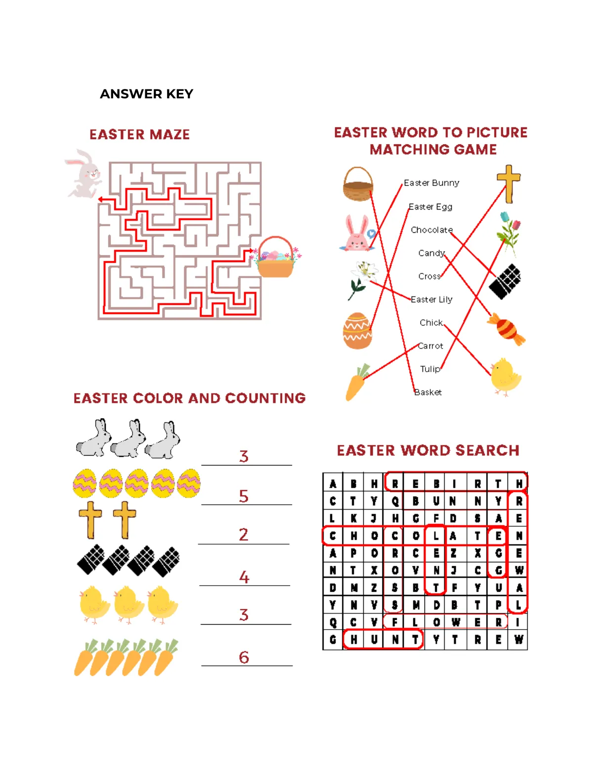 Free Easter Puzzle Template to Edit Online