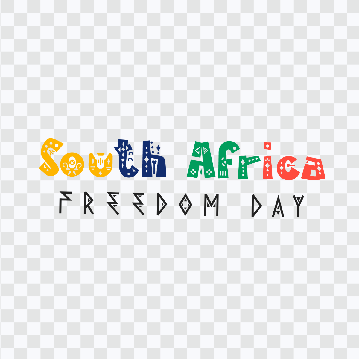 South Africa Freedom Day Text Effect Template