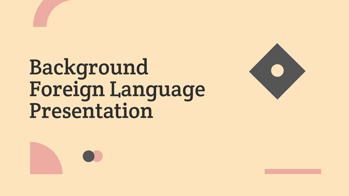 Free Background Foreign Language Presentation Template