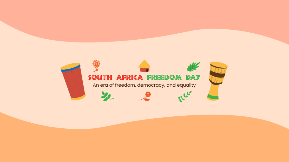 South Africa Freedom Day Youtube Banner Template