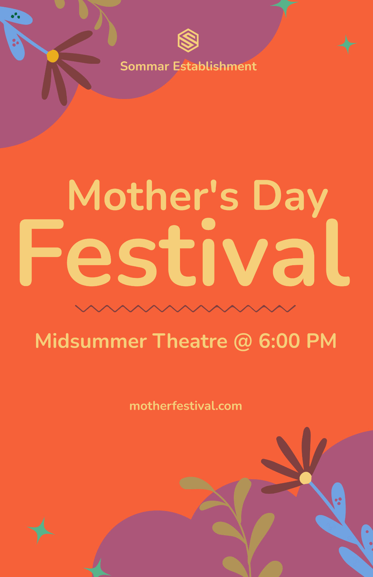 Mother's Day Event Poster Template