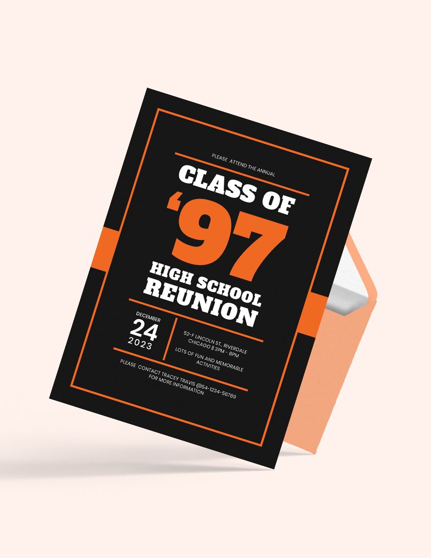 High School Graduation Invitation Editable