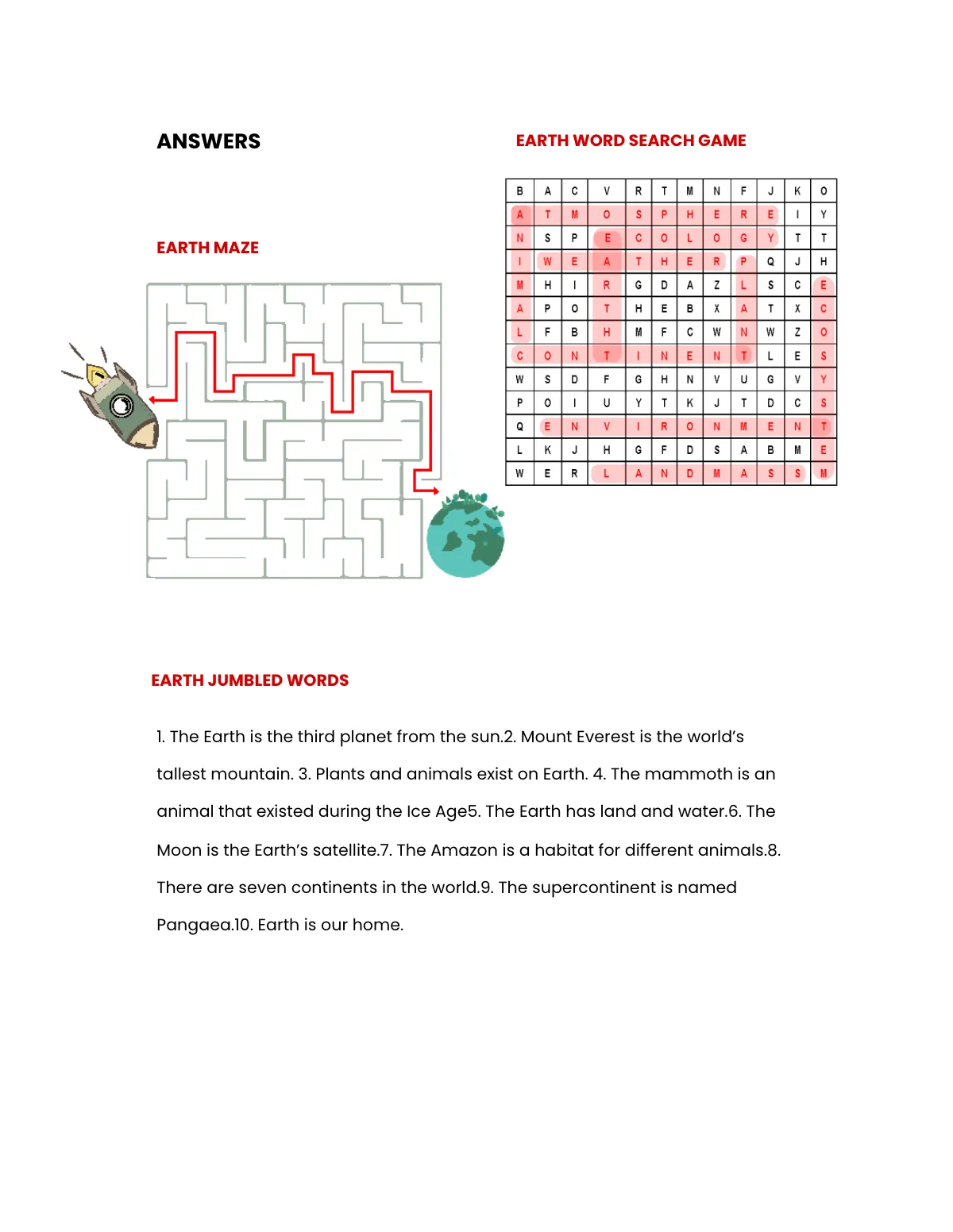 Free Earth Game Template to Edit Online
