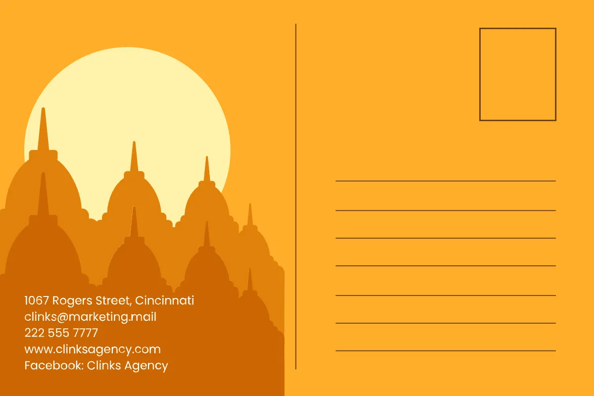 Free Vesak Postcard Template to Edit Online
