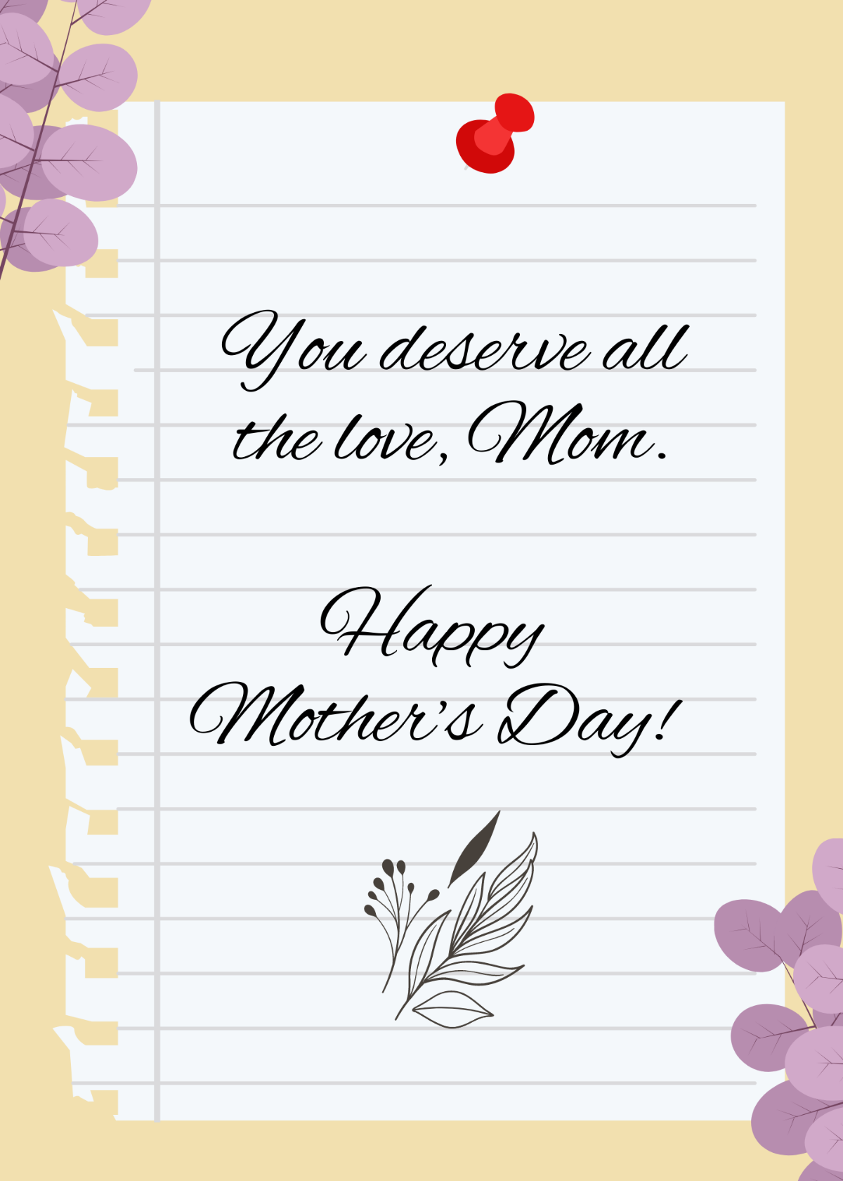 Mother's Day Message Template