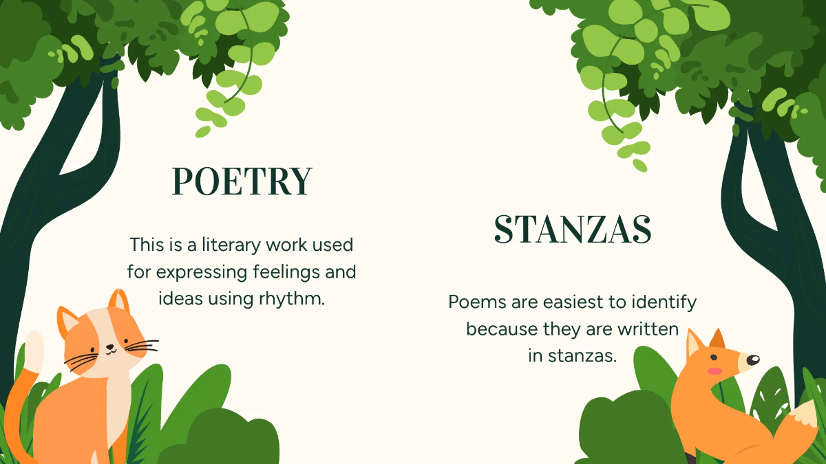 Free Fun Literature Presentation Template to Edit Online