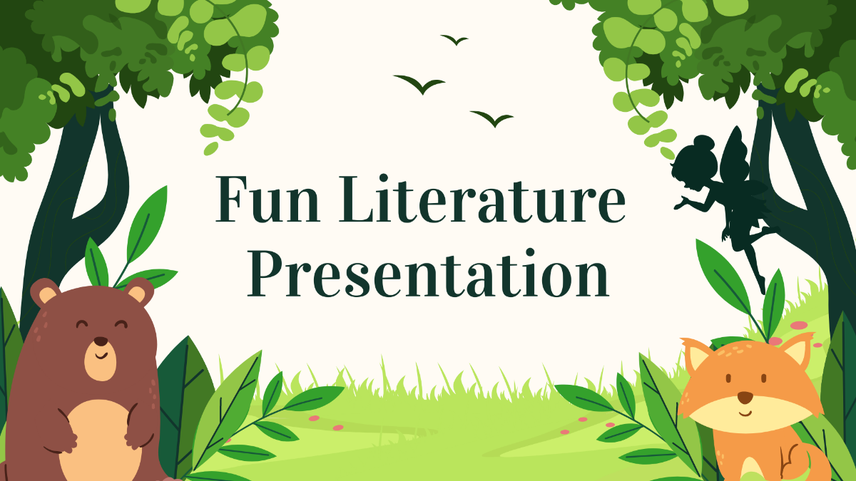 Free Fun Literature Presentation Template