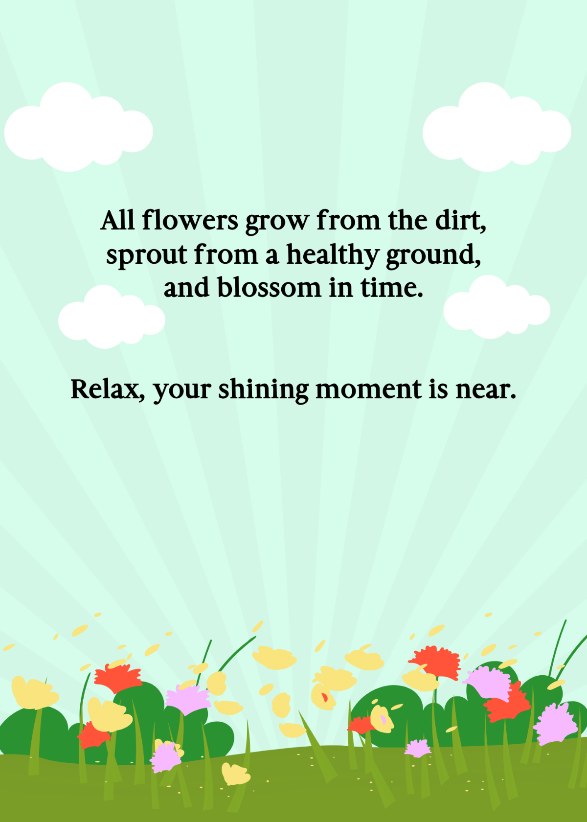 Flowers Message  Template