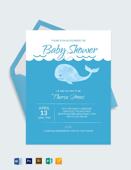 Baby Shower Menu Template Free