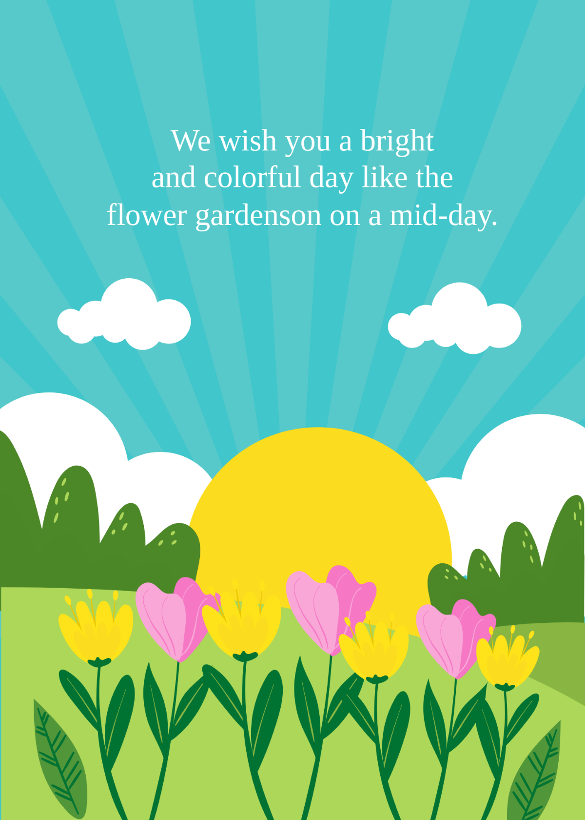 Free Flowers Greeting Template