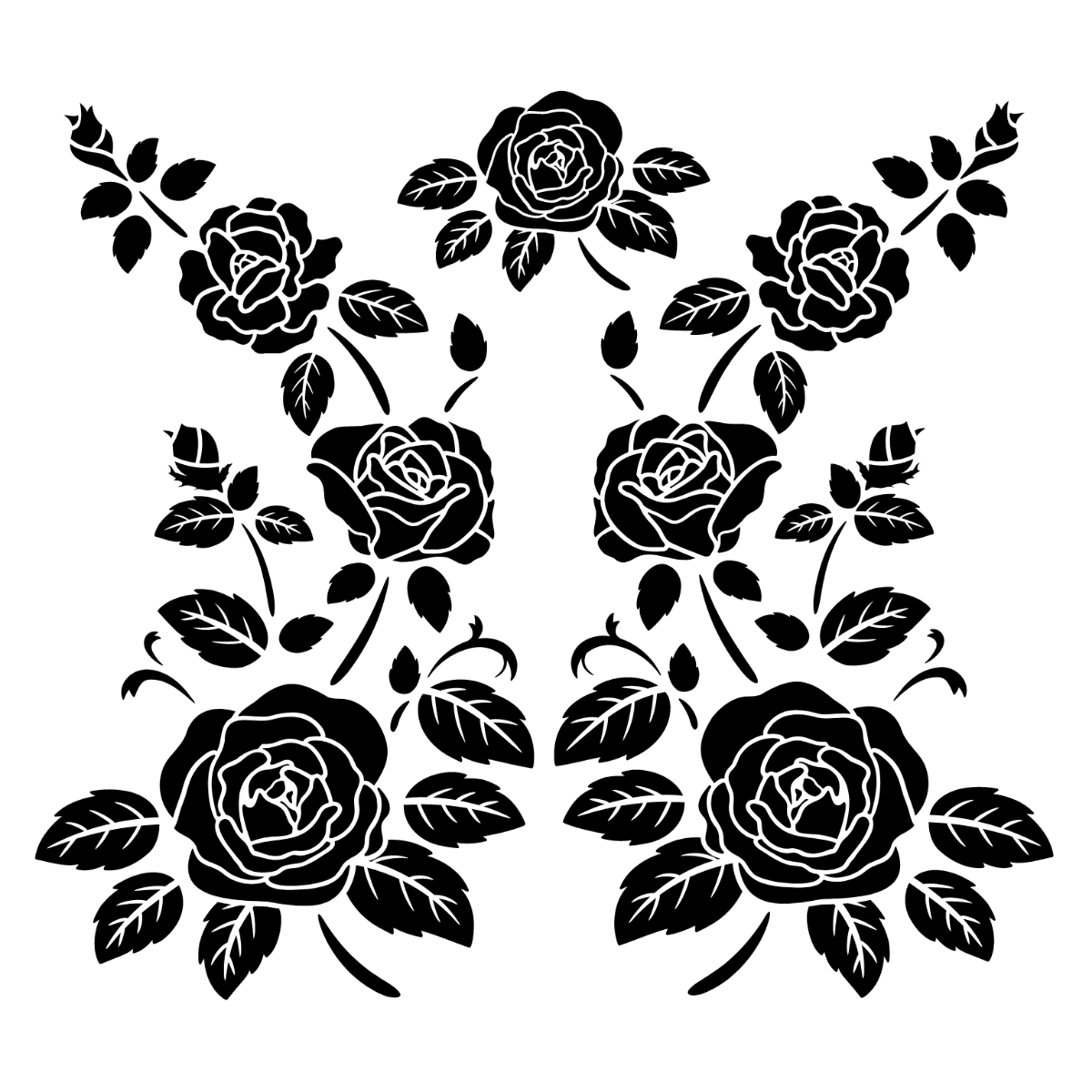 Flowers Silhouette Template