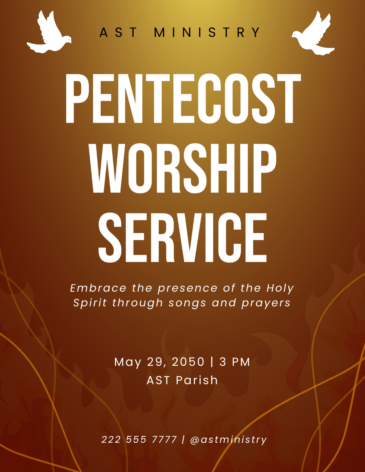 Pentecost Sunday Flyer  Template