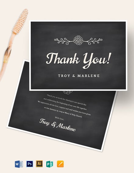 FREE Thank You Card Word Template Download Template net