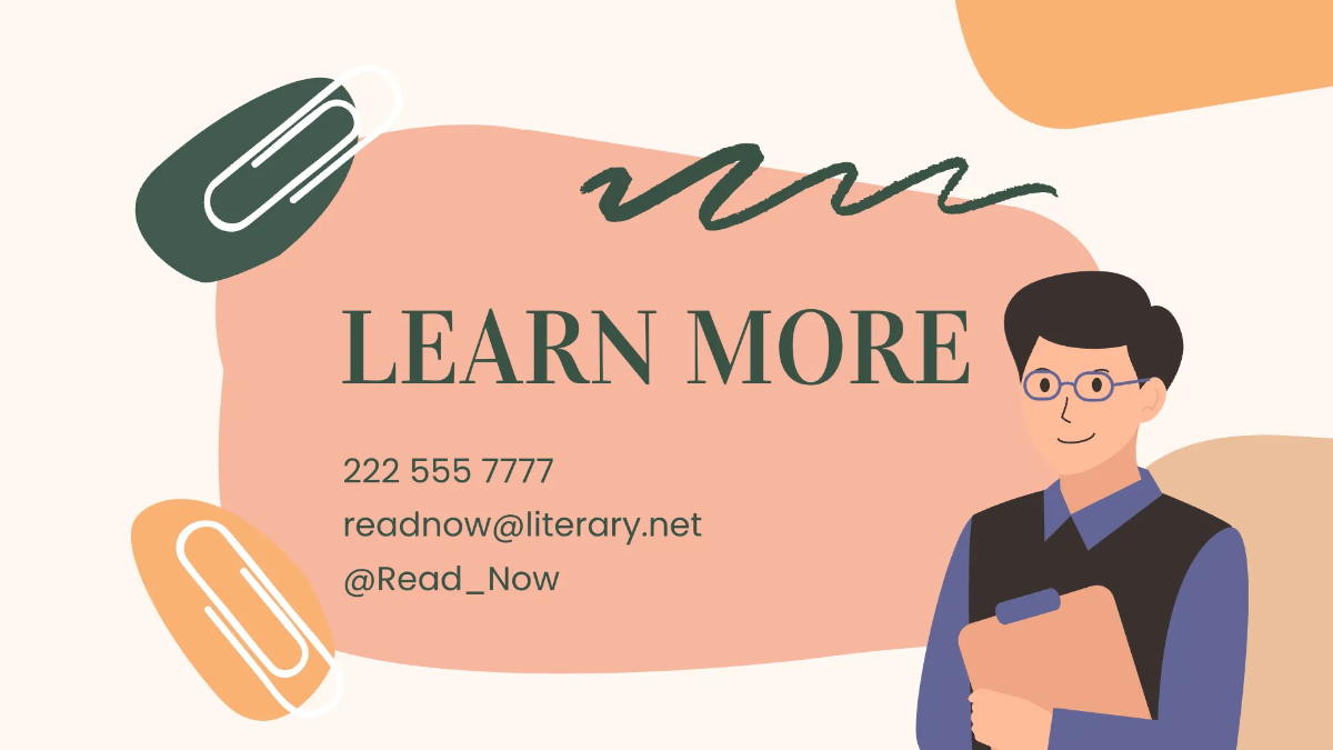 Free Professional Literature Presentation Template to Edit Online