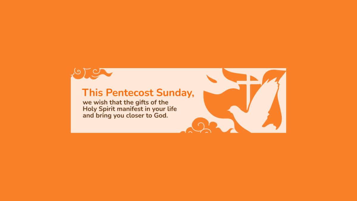 Pentecost Sunday Youtube Banner Template