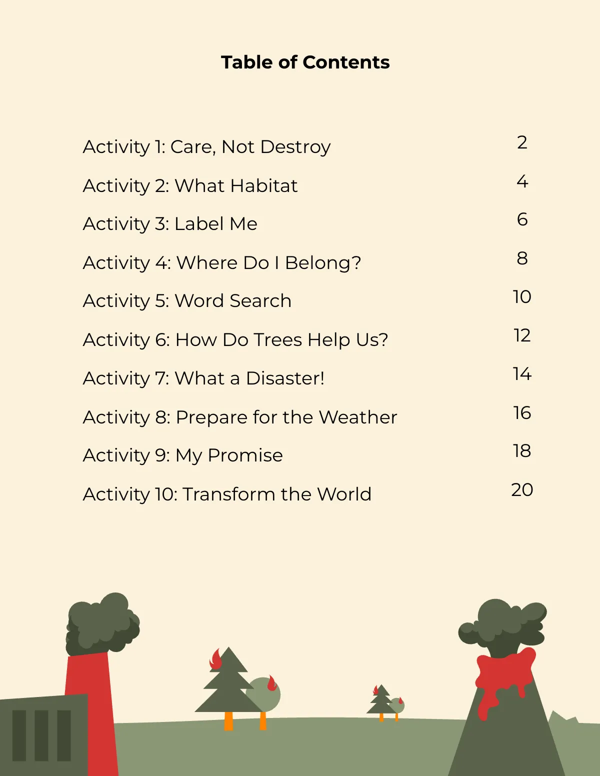 Free Climate Change Workbook Template to Edit Online
