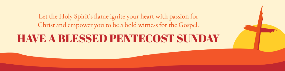 Pentecost Sunday Linkedin Banner Template