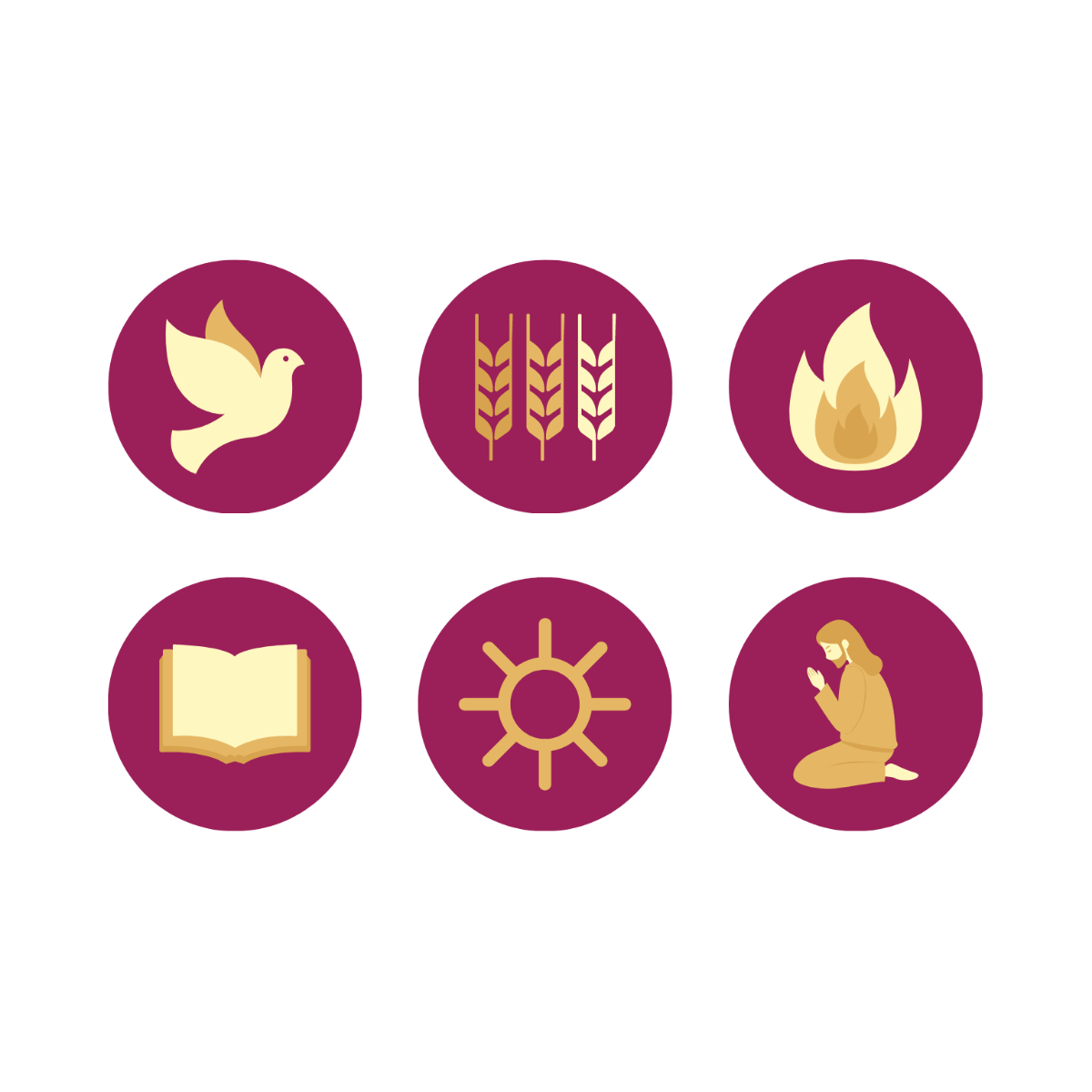 Pentecost Sunday Icons Template