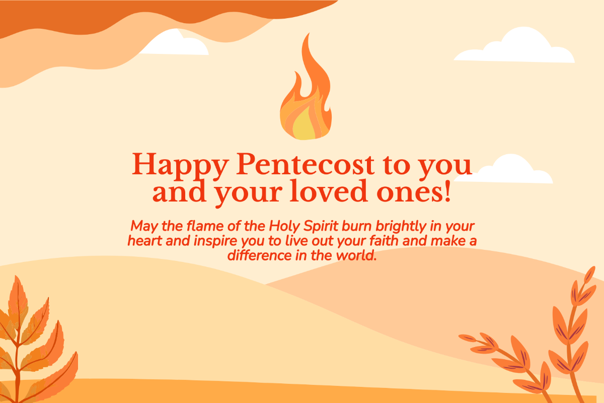 Pentecost Sunday Postcard Template - Edit Online & Download