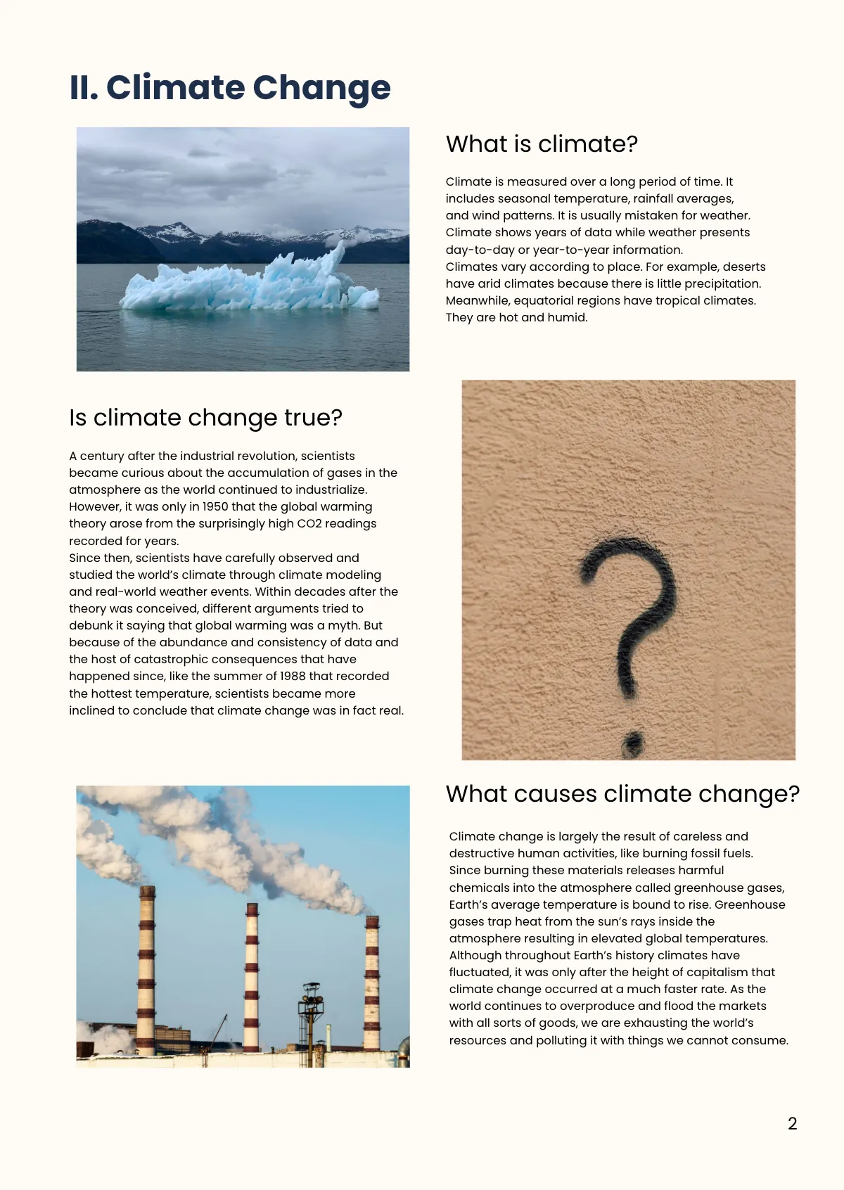 Free Climate Change Handout Template to Edit Online