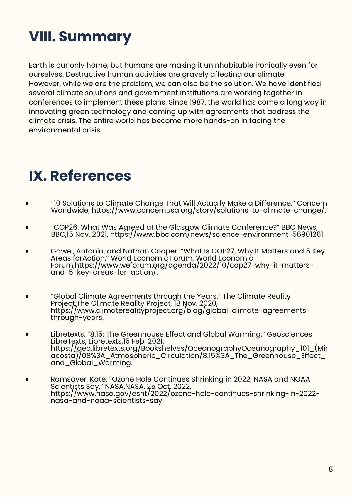 Free Climate Change Handout Template to Edit Online
