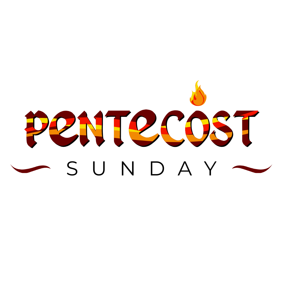 Pentecost Sunday Text Effect Template