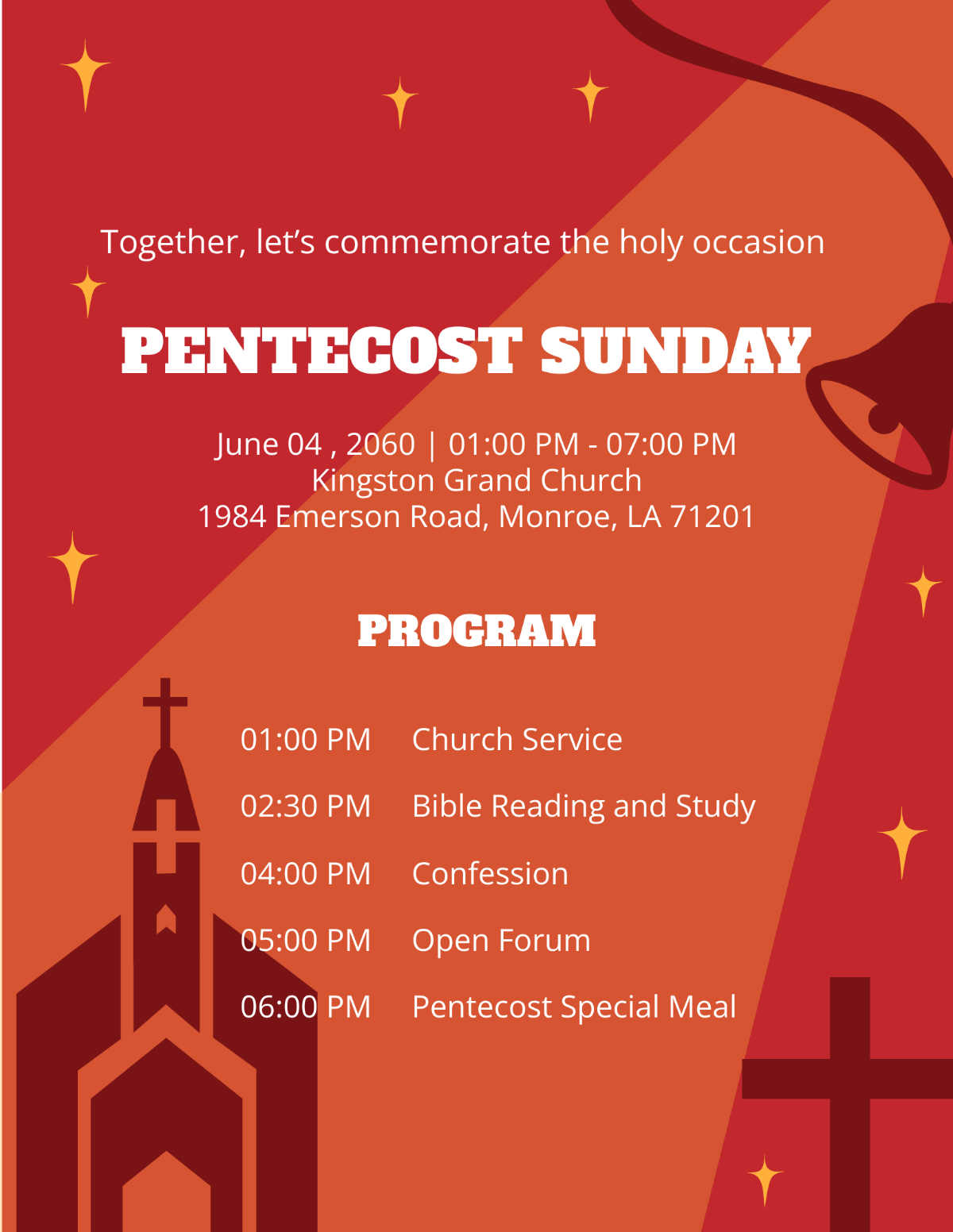 Pentecost Sunday Program Template