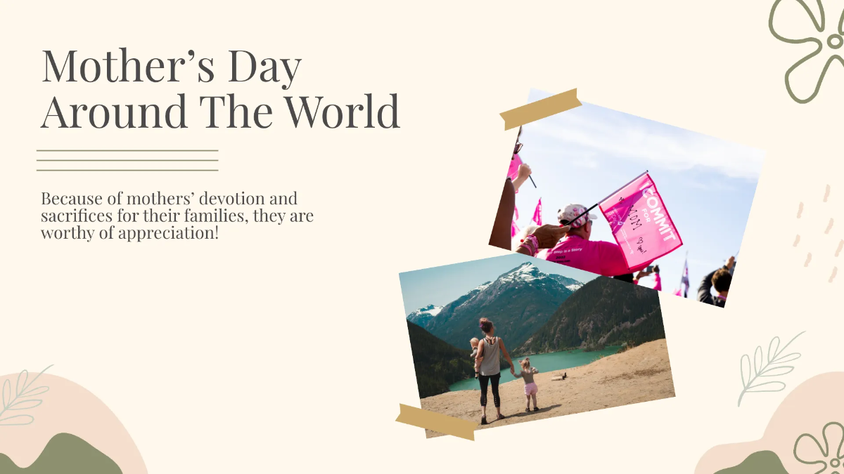 Free Aesthetic Mother's Day Presentation Template to Edit Online