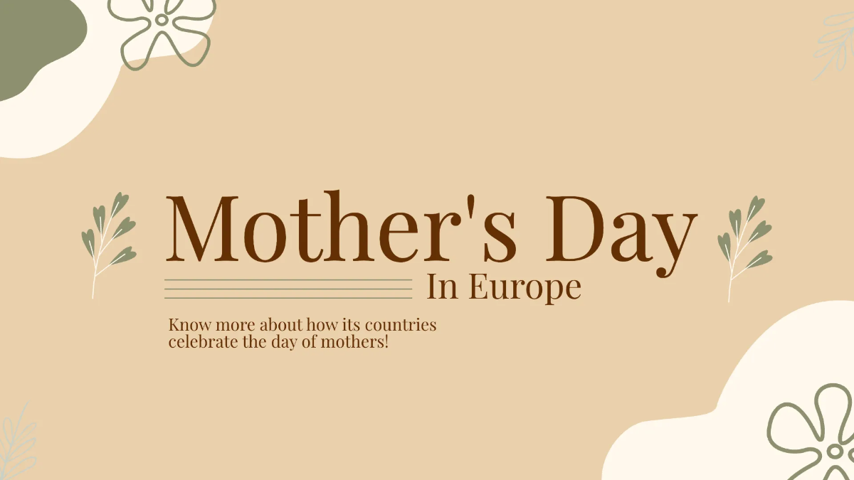 Free Aesthetic Mother's Day Presentation Template to Edit Online