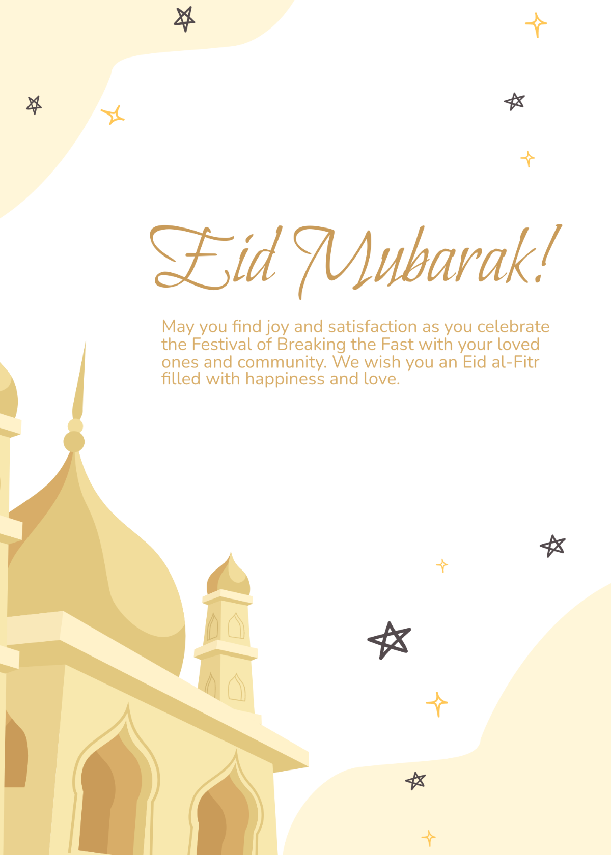Free Eid al-Fitr Observance Message Template