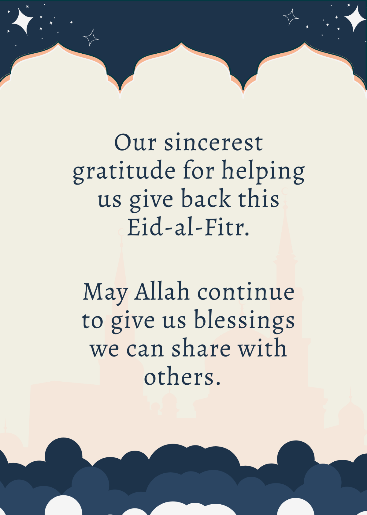 Free Eid al-Fitr Special Message Template