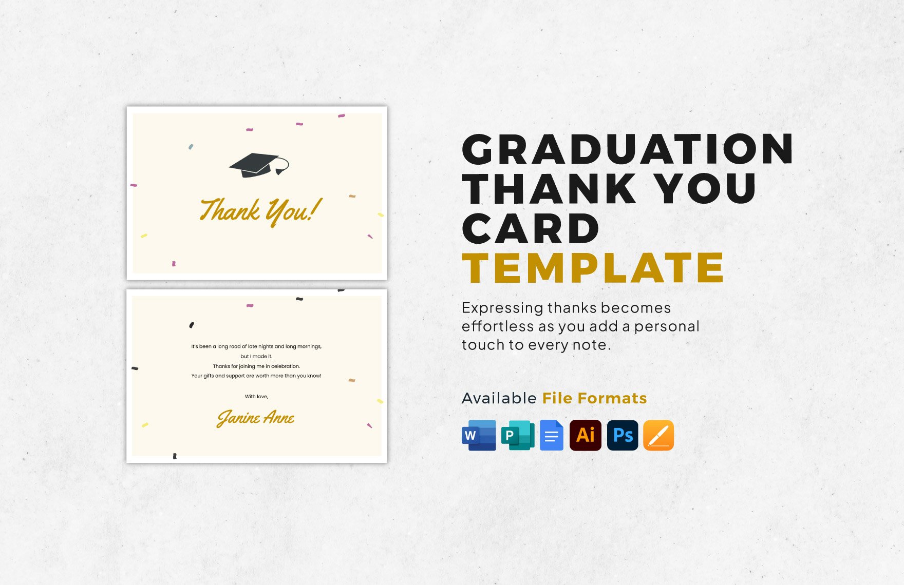 Graduation Thank You Card Template