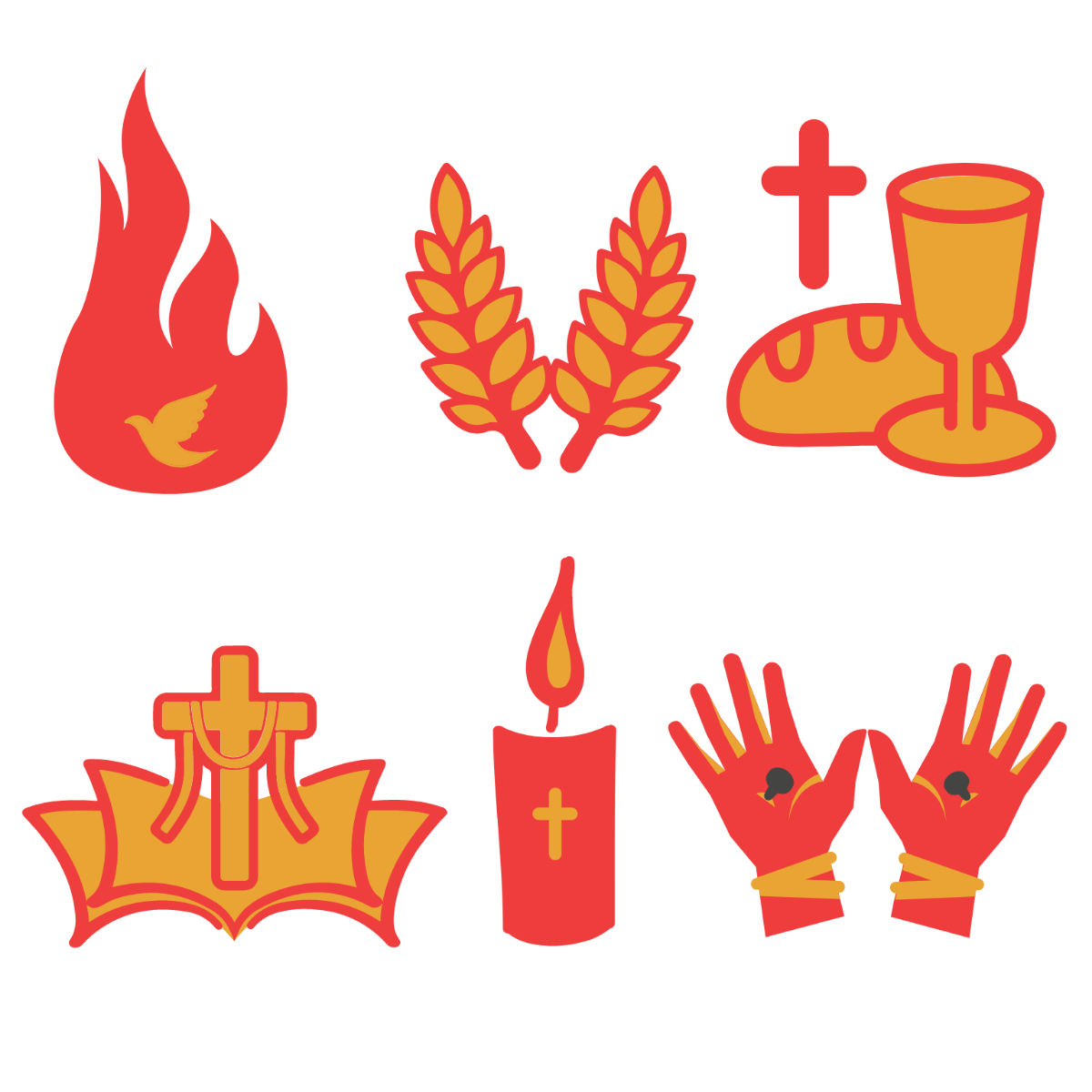 Pentecost Sunday Symbols Template